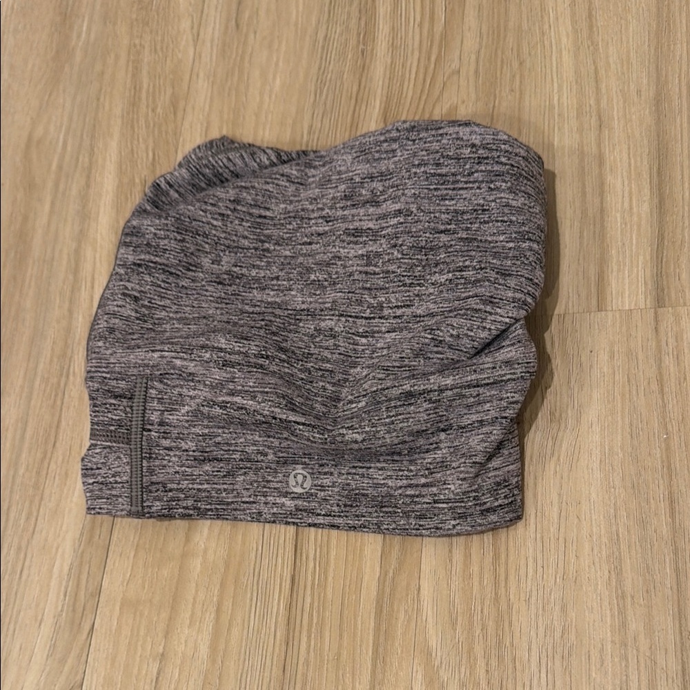 Lululemon Open Top Convertible Hat / Gray Headband / Neck Warmer with pontyail
